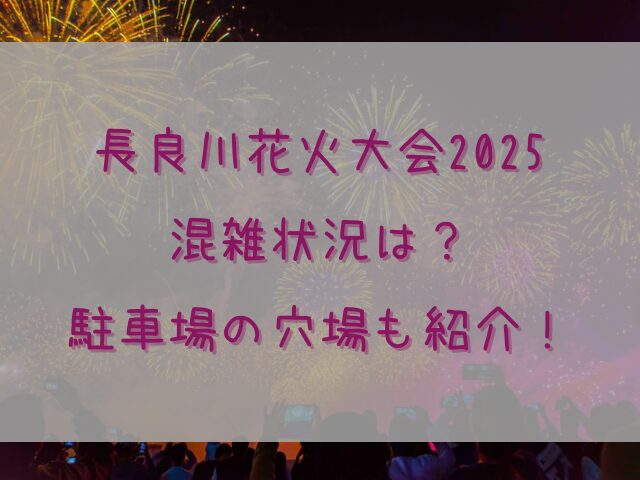 長良川花火大会2025の混雑状況は？駐車場の穴場も紹介！